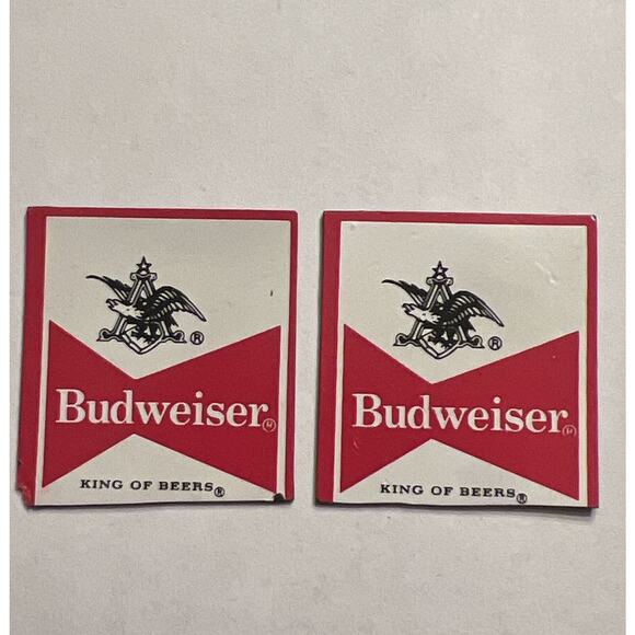 Vintage Lot Of 6 Budweiser Anheuser Busch Magnets Bud Man Recycle #1 - Picture 3 of 4